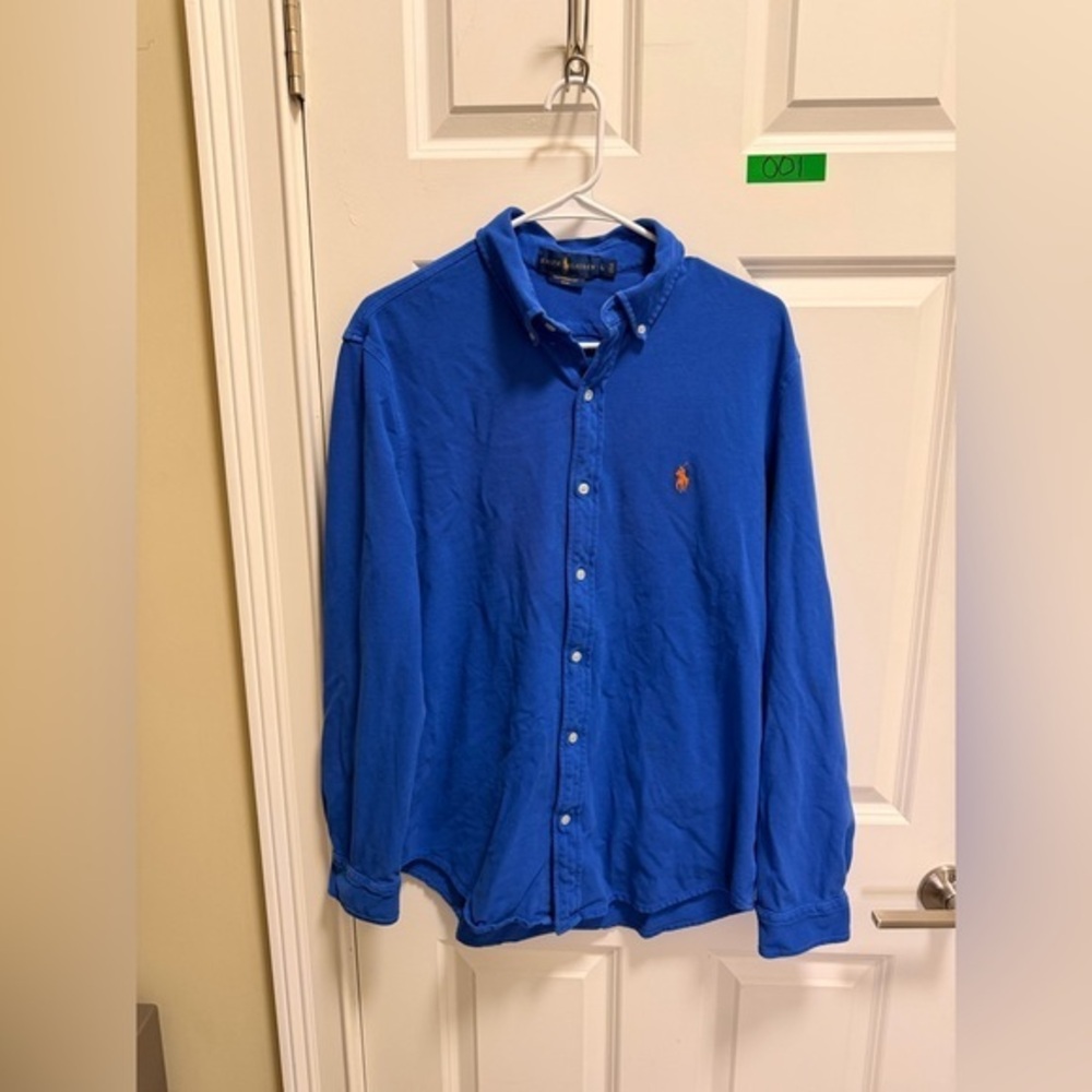 Ralph Lauren Blue Label Royal Blue Button-Down Dress Shirt